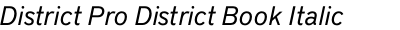 District Pro District Book Italic